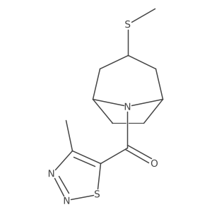 (4-methyl-1,2,3-thiadiazol-5-yl)((1R,5S)-3-(methylthio)-8-azabicyclo[3.2.1]octan-8-yl)methanone Structure