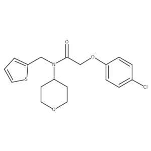 2-(4-chlorophenoxy)-N-(tetrahydro-2H-pyran-4-yl)-N-(thiophen-2-ylmethyl)acetamide Structure