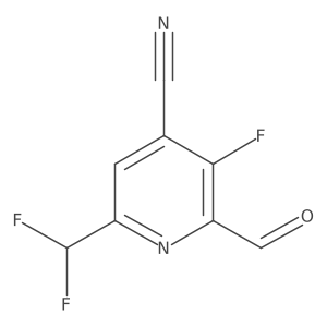 6-(Difluoromethyl)-3-fluoro-2-formylisonicotinonitrile Structure
