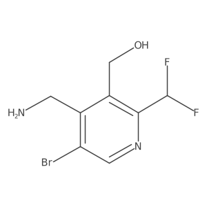 (4-(Aminomethyl)-5-bromo-2-(difluoromethyl)pyridin-3-yl)methanol Structure