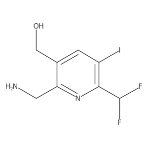 2-(Aminomethyl)-6-(difluoromethyl)-5-iodopyridine-3-methanol Structure