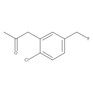 1-(2-Chloro-5-(fluoromethyl)phenyl)propan-2-one结构式