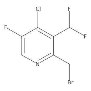 2-(Bromomethyl)-4-chloro-3-(difluoromethyl)-5-fluoropyridine Structure