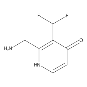 2-(Aminomethyl)-3-(difluoromethyl)-4-hydroxypyridine Structure