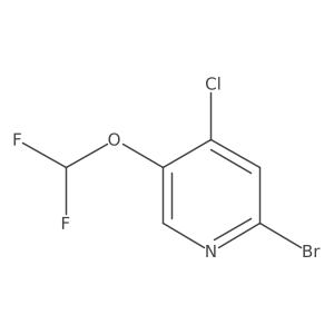 2-Bromo-4-chloro-5-(difluoromethoxy)pyridine Structure