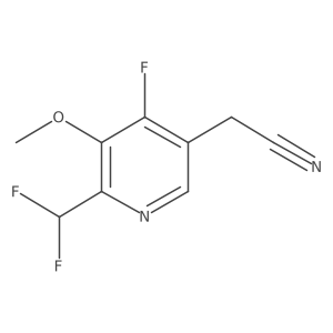 2-(Difluoromethyl)-4-fluoro-3-methoxypyridine-5-acetonitrile结构式