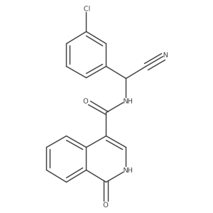 N-[(3-chlorophenyl)(cyano)methyl]-1-oxo-1,2-dihydroisoquinoline-4-carboxamide结构式