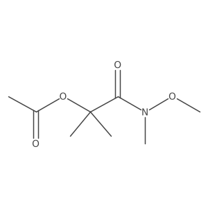 1-(Methoxy(methyl)amino)-2-methyl-1-oxopropan-2-yl acetate Structure