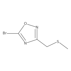 5-Bromo-3-((methylthio)methyl)-1,2,4-oxadiazole结构式