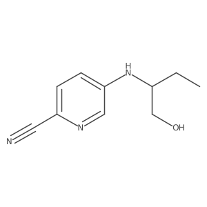 5-{[(2S)-1-hydroxybutan-2-yl]amino}pyridine-2-carbonitrile Structure