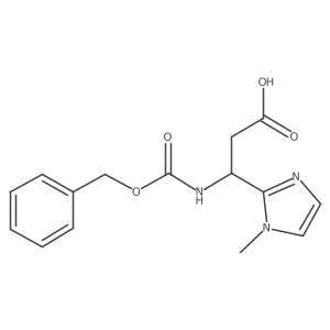 (3R)-3-{[(benzyloxy)carbonyl]amino}-3-(1-methyl-1H-imidazol-2-yl)propanoic acid Structure