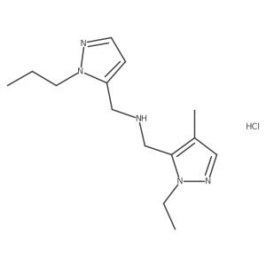 1-(1-ethyl-4-methyl-1H-pyrazol-5-yl)-N-[(1-propyl-1H-pyrazol-5-yl)methyl]methanamine Structure
