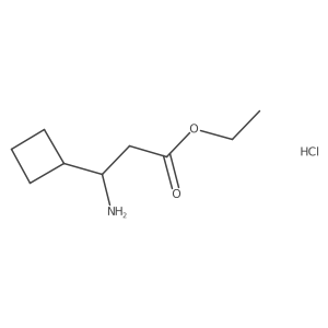 Ethyl 3-amino-3-cyclobutylpropanoate hydrochloride结构式
