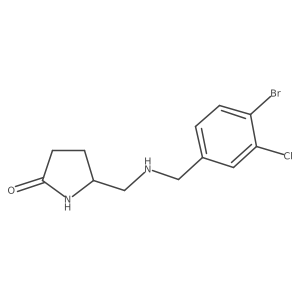 5-({[(4-Bromo-3-chlorophenyl)methyl]amino}methyl)pyrrolidin-2-one Structure
