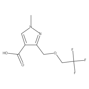 1-Methyl-3-[(2,2,2-trifluoroethoxy)methyl]-1h-pyrazole-4-carboxylic acid Structure