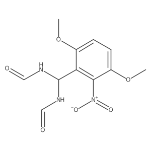 N,Na(2)-[(3,6-Dimethoxy-2-nitrophenyl)methylene]bis[formamide] Structure