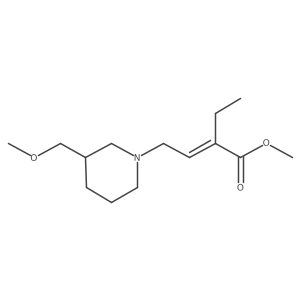 Methyl 2-ethyl-4-[3-(methoxymethyl)piperidin-1-yl]but-2-enoate结构式