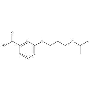 4-{[3-(Propan-2-yloxy)propyl]amino}pyrimidine-2-carboxylic acid Structure
