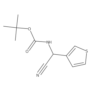 tert-butyl N-[cyano(thiophen-3-yl)methyl]carbamate结构式