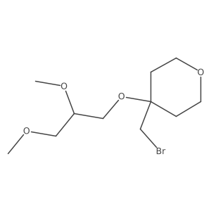 4-(Bromomethyl)-4-(2,3-dimethoxypropoxy)oxane结构式