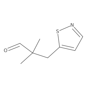 2,2-Dimethyl-3-(1,2-thiazol-5-yl)propanal结构式