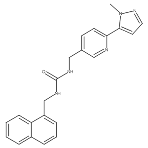 1-((6-(1-methyl-1H-pyrazol-5-yl)pyridin-3-yl)methyl)-3-(naphthalen-1-ylmethyl)urea Structure