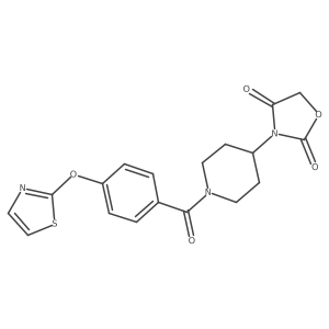 3-(1-(4-(Thiazol-2-yloxy)benzoyl)piperidin-4-yl)oxazolidine-2,4-dione结构式