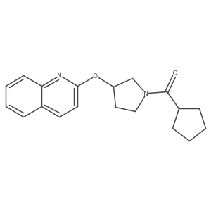 Cyclopentyl(3-(quinolin-2-yloxy)pyrrolidin-1-yl)methanone Structure