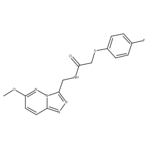 2-((4-fluorophenyl)thio)-N-((6-methoxy-[1,2,4]triazolo[4,3-b]pyridazin-3-yl)methyl)acetamide结构式