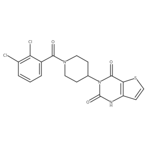 3-(1-(2,3-dichlorobenzoyl)piperidin-4-yl)thieno[3,2-d]pyrimidine-2,4(1H,3H)-dione结构式