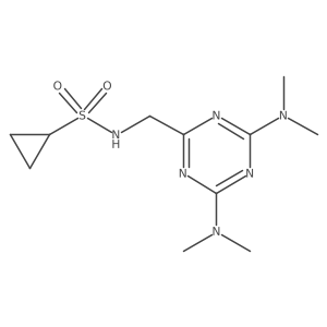 N-((4,6-bis(dimethylamino)-1,3,5-triazin-2-yl)methyl)cyclopropanesulfonamide结构式