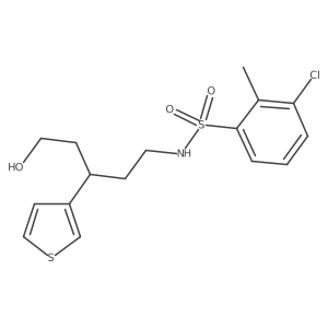 3-chloro-N-(5-hydroxy-3-(thiophen-3-yl)pentyl)-2-methylbenzenesulfonamide Structure
