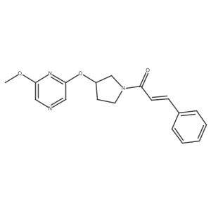 (E)-1-(3-((6-methoxypyrazin-2-yl)oxy)pyrrolidin-1-yl)-3-phenylprop-2-en-1-one Structure