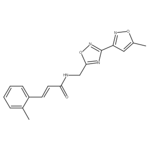 (Z)-N-((3-(5-methylisoxazol-3-yl)-1,2,4-oxadiazol-5-yl)methyl)-3-(o-tolyl)acrylamide结构式