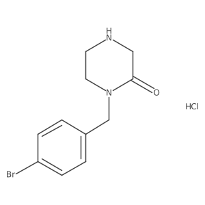 1-[(4-Bromophenyl)methyl]piperazin-2-one hydrochloride Structure