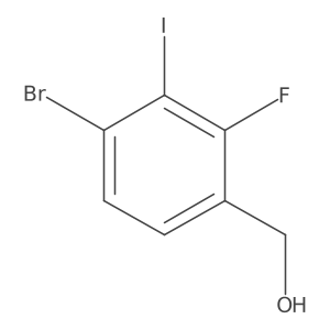 (4-Bromo-2-fluoro-3-iodophenyl)methanol Structure