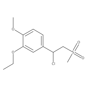 4-(1-Chloro-2-(methylsulfonyl)ethyl)-2-ethoxy-1-methoxybenzene Structure