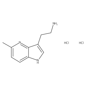 2-{5-methyl-1H-pyrrolo[3,2-b]pyridin-3-yl}ethan-1-amine dihydrochloride结构式
