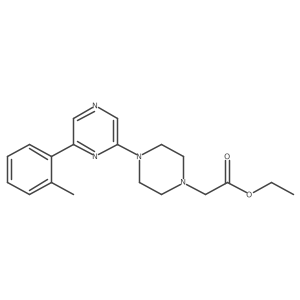 Ethyl 2-(4-(6-(o-tolyl)pyrazin-2-yl)piperazin-1-yl)acetate Structure