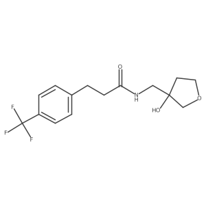 N-[(3-hydroxyoxolan-3-yl)methyl]-3-[4-(trifluoromethyl)phenyl]propanamide Structure