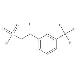 2-Fluoro-2-[3-(trifluoromethyl)phenyl]ethane-1-sulfonyl chloride Structure