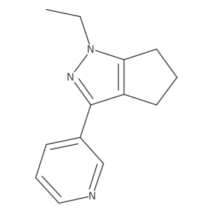 1-Ethyl-3-(pyridin-3-yl)-1,4,5,6-tetrahydrocyclopenta[c]pyrazole结构式
