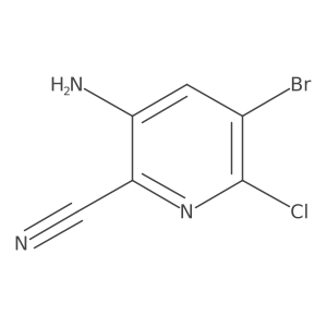 3-Amino-5-bromo-6-chloropicolinonitrile Structure