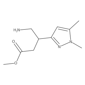 methyl 4-amino-3-(1,5-dimethyl-1H-pyrazol-3-yl)butanoate Structure