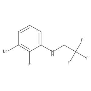 3-Bromo-2-fluoro-N-(2,2,2-trifluoroethyl)aniline结构式