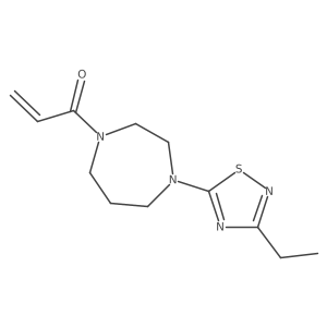 1-[4-(3-Ethyl-1,2,4-thiadiazol-5-yl)-1,4-diazepan-1-yl]prop-2-en-1-one结构式