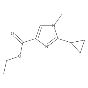 Ethyl 2-cyclopropyl-1-methyl-1H-imidazole-4-carboxylate结构式