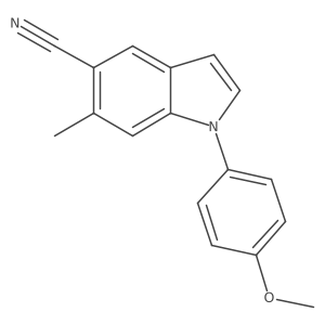 1-(4-Methoxyphenyl)-6-methylindole-5-carbonitrile结构式