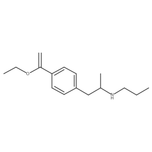 {1-[4-(1-Ethoxyethenyl)phenyl]propan-2-yl}(propyl)amine结构式