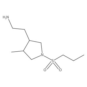 rac-2-[(3R,4R)-4-methyl-1-(propane-1-sulfonyl)pyrrolidin-3-yl]ethan-1-amine结构式